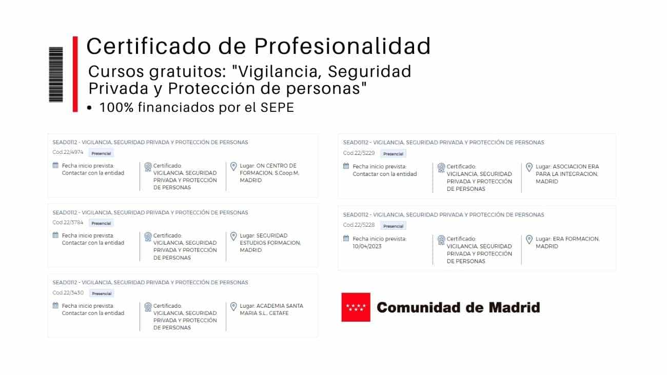 curso gratuito seguridad Madrid