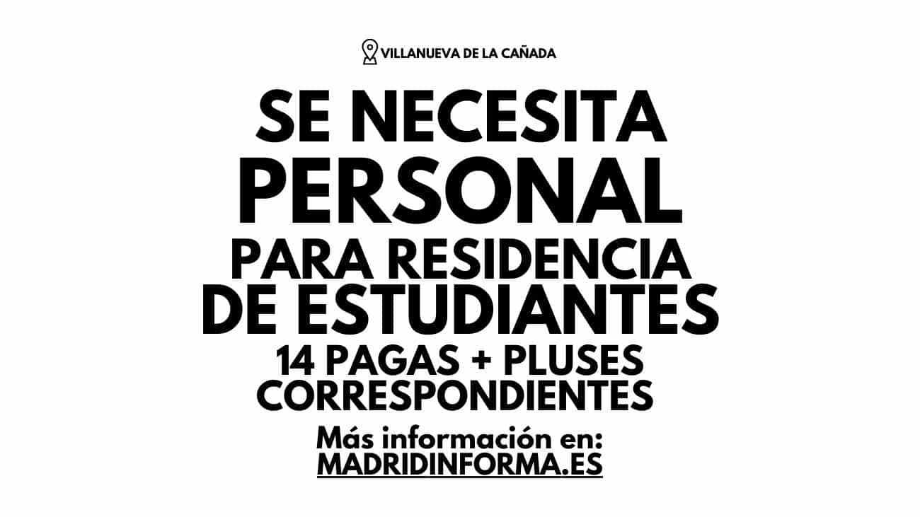 empleo madrid villanueva residencia