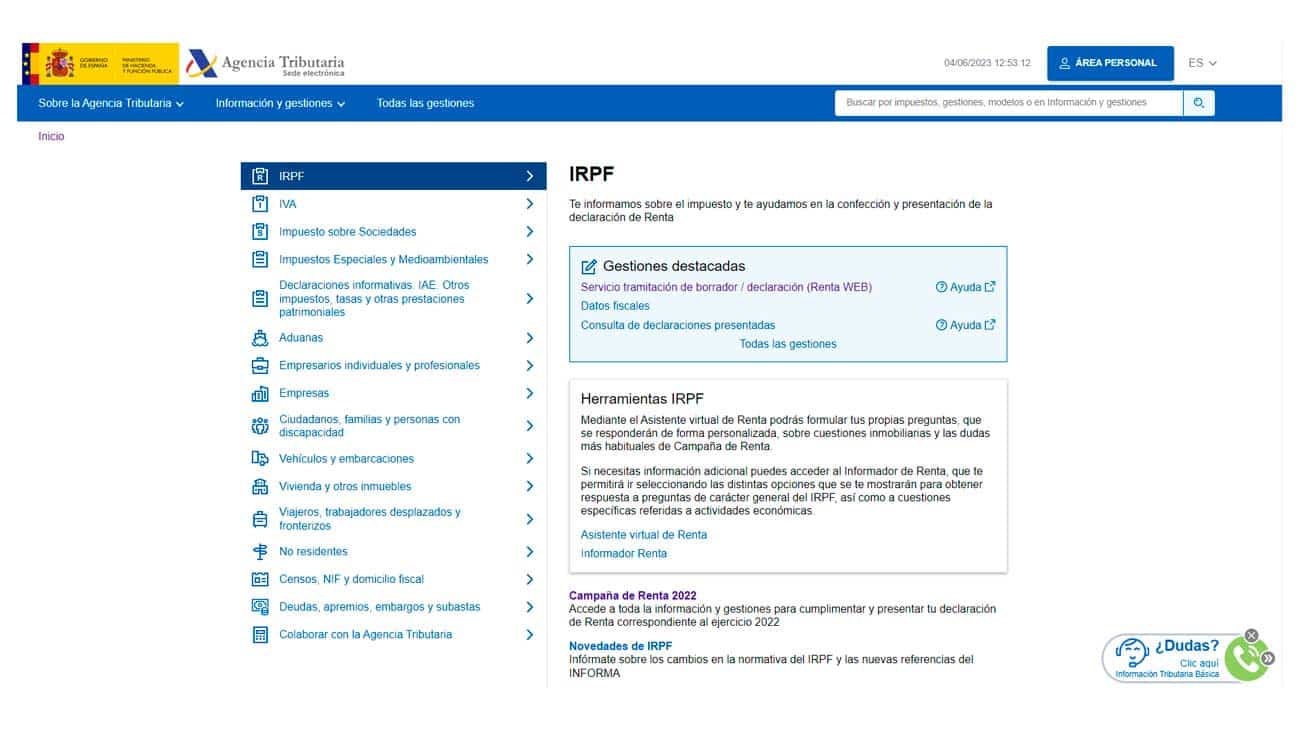 IRPF Declaración de la Renta