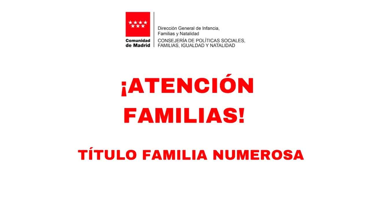 título familia numerosa