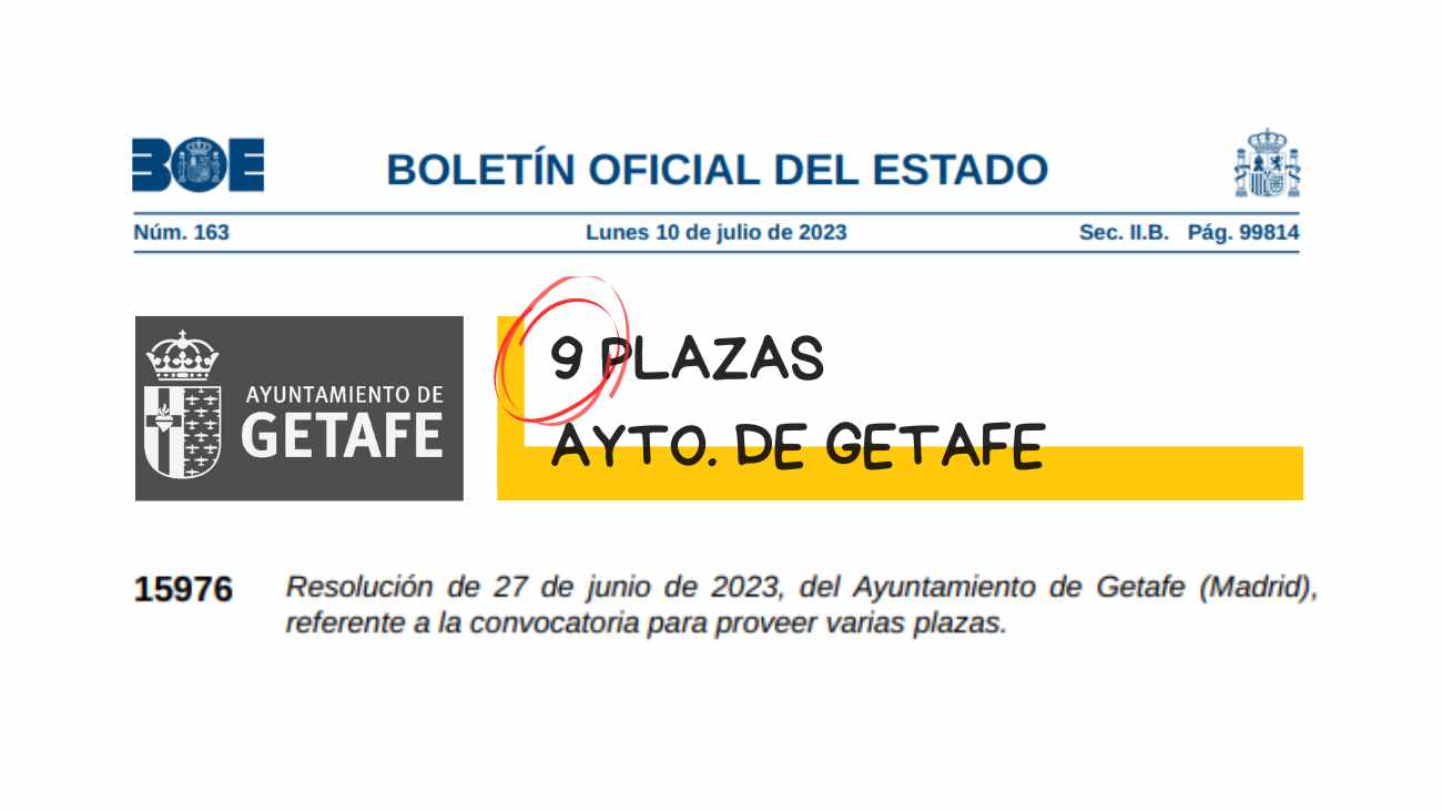 empleo público Ayuntamiento de Getafe