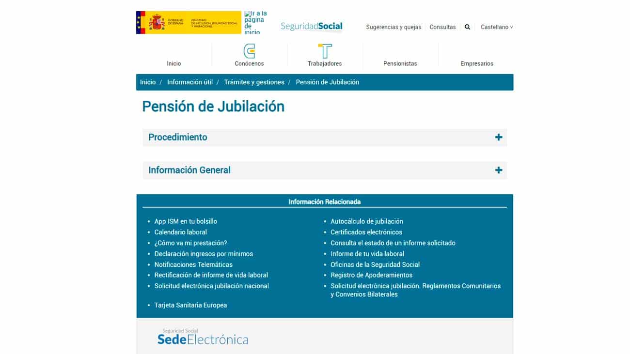 pensión jubilación