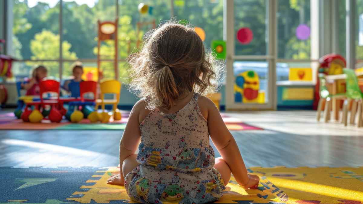 Niño en guardería con luz natural, representación del trabajo de educadores infantiles en Alemania