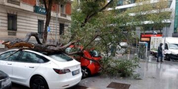 Vientos de 75 kilómetros por hora arrasan Madrid