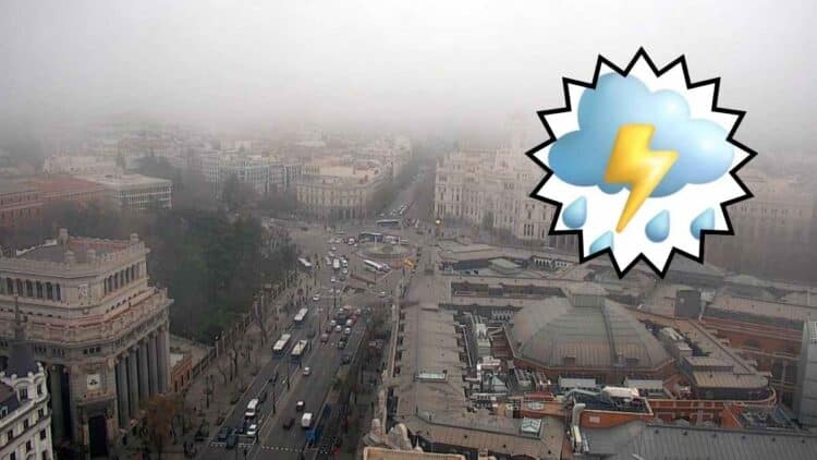 Madrid bajo alerta amarilla por lluvias y tormentas según la AEMET