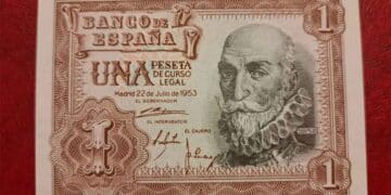 Venden billete de peseta por 25.000 euros.