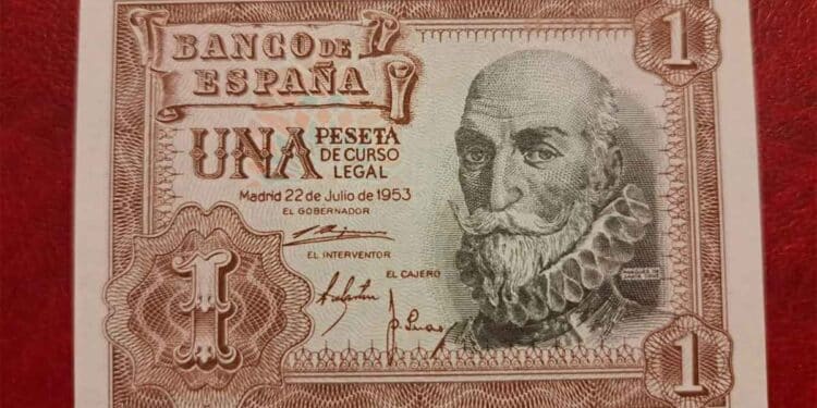 Venden billete de peseta por 25.000 euros.