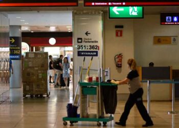 Trabajo en el aeropuerto de Madrid.