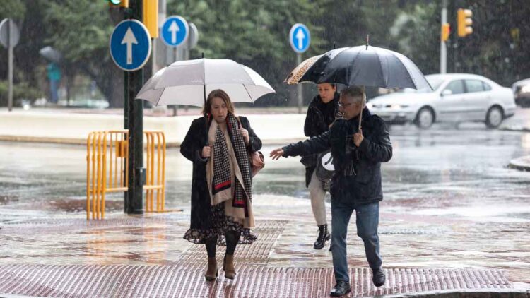 Lluvias intensas en Madrid.