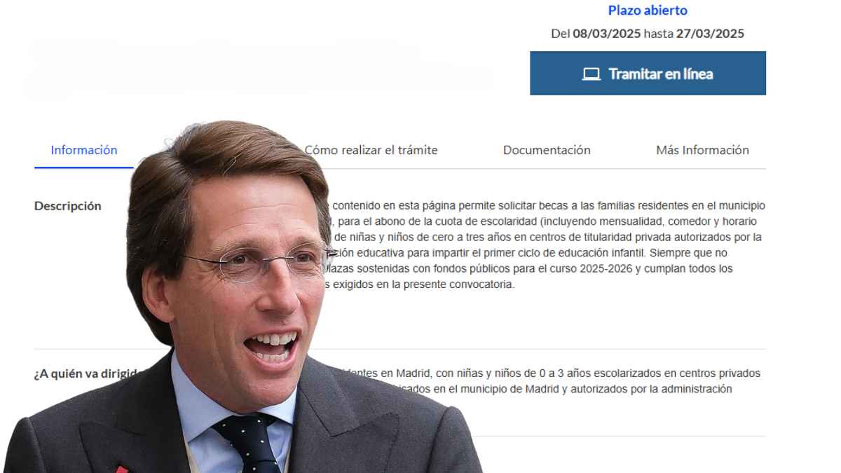 Trámite para solicitar beca infantil.