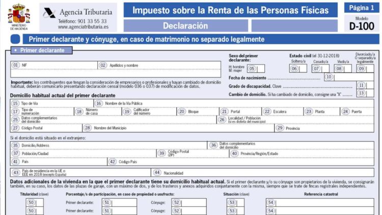 Casillas declaración de la renta 90 a 97