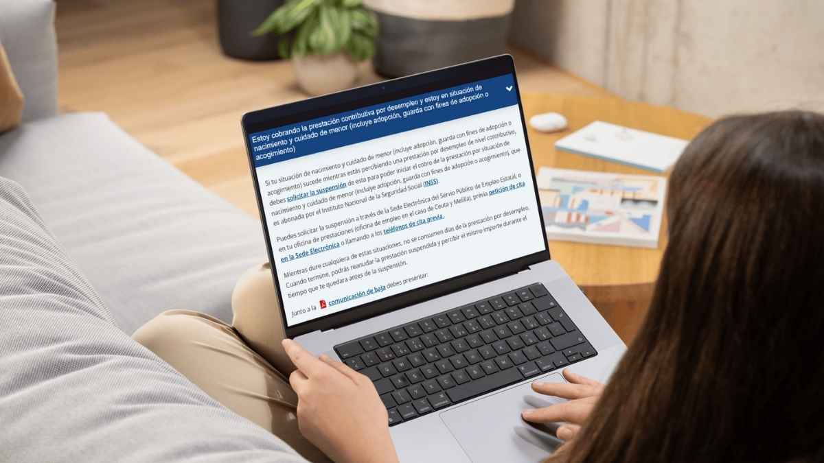 Baja maternidad y paro.