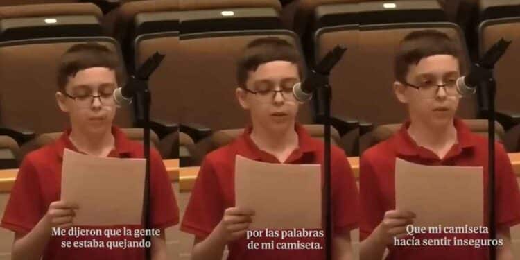 Un niño de 12 años es expulsado de clase por llevar una camiseta con el lema “solo hay dos géneros”.