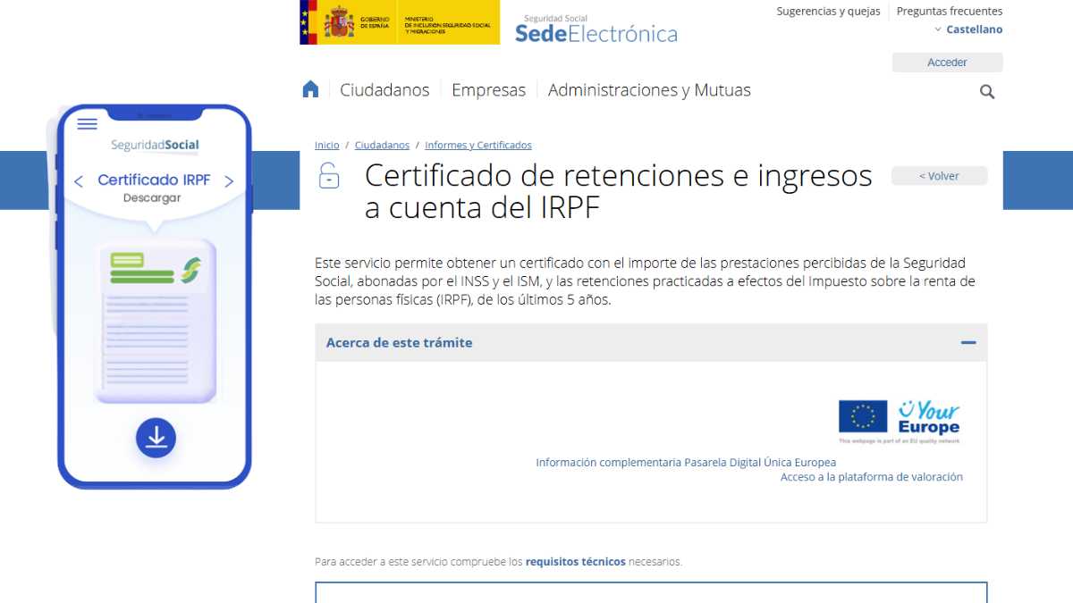 Así puedes solicitar el certificado de retenciones del IRPF.