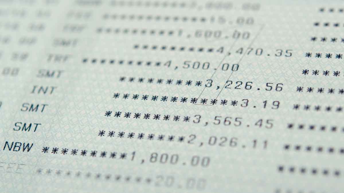 Extracto bancario con movimientos y saldos afectado por el bloqueo de cuentas en mayo