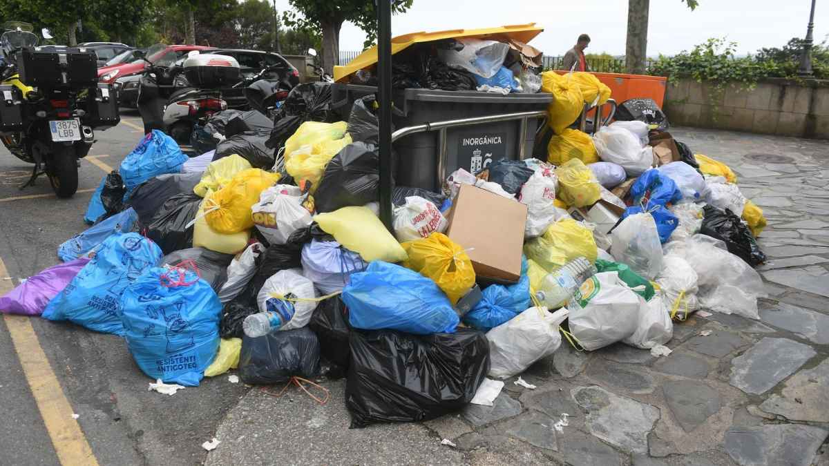 Inicio huelga recogida de basuras en Madrid.