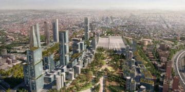 Vista aérea de Madrid Nuevo Norte con más de 7.100 viviendas, conexión con El Pardo y nuevas infraestructuras hídricas