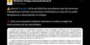 Permisos retribuidos tras el apagón.