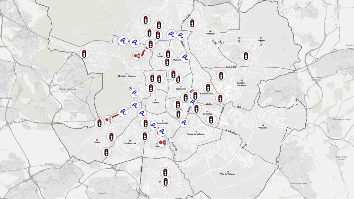 Descubre los radares que hay en Madrid.