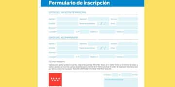 Formulario de inscripción de las Rutas Culturales 2025 de la Comunidad de Madrid para mayores de 55 años