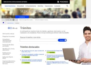 La sede electrónica de Madrid que permite realizar estas gestiones.