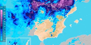 Mapa de la AEMET con avisos de fuertes lluvias y tormentas en siete comunidades; seguimiento especial en Madrid
