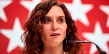 Isabel Díaz Ayuso durante la presentación del nuevo corredor viario del suroeste de Madrid