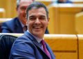 Político español sonríe en la Cámara Alta durante el debate de la reforma de la Ley de Vivienda que refuerza la protección a los inquilinos