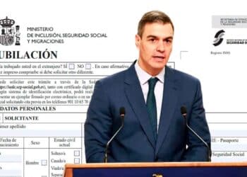 Formulario de jubilación de la Seguridad Social y portavoz del Gobierno, ilustración sobre retirarse a los 60 con solo 15 años cotizados