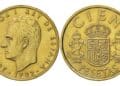 Moneda de 100 pesetas que cuesta 4.500 euros.