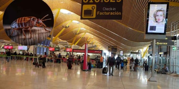 Plaga de chinches en el aeropuerto.