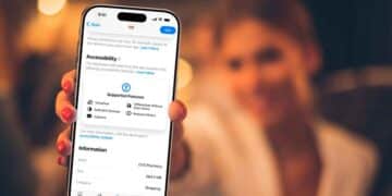 iPhone mostrando la sección de accesibilidad en el App Store con iconos de VoiceOver, Contraste Suficiente, Subtítulos y Movimiento Reducido