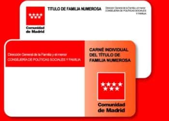 Solicitar tarjeta familia numerosa.