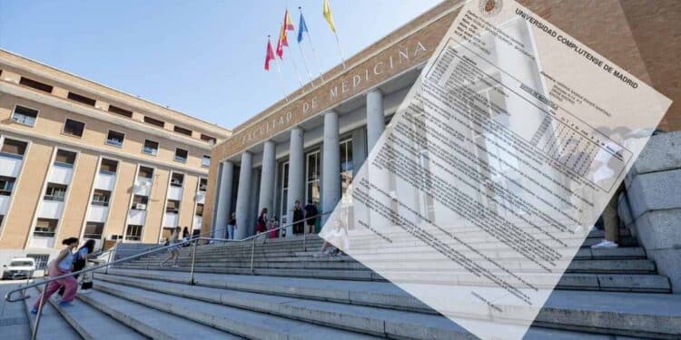 Matrícula Universidad Complutense Madrid.
