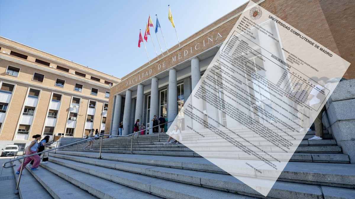 Matrícula Universidad Complutense Madrid.