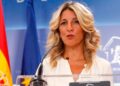 Yolanda Díaz anuncia la ley que fija la semana laboral en 37,5 horas durante una rueda de prensa oficial