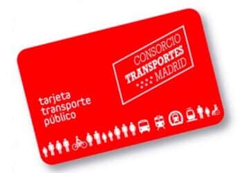 Tarjeta transporte público de Madrid con descuento del 60 %