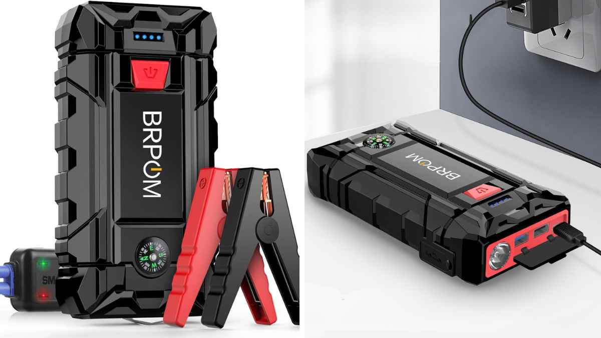 Arrancador portátil BRPOM 2000 A con pinzas: solución Amazon para poner en marcha el coche por menos de 45 €.