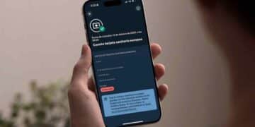 Pantalla de iPhone con la Tarjeta Sanitaria Europea, tu app para atención médica gratis en la Unión Europea.