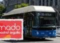Autobús EMT línea 9 Sol-Sevilla en Cibeles durante los refuerzos de transporte por el Orgullo MADO Madrid 2025.