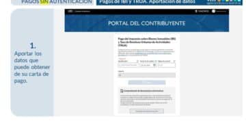 Pantalla paso 1 carpeta tributaria Madrid pago ibi trua sin autenticación