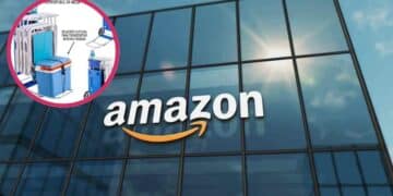 Carro plegable de Amazon que transporta nevera, sillas y sombrilla y se convierte en mesa de playa.
