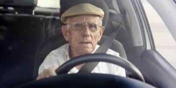 Conductor mayor de 65 años al volante, posible suspensión del carnet por enfermedades comunes según la DGT.