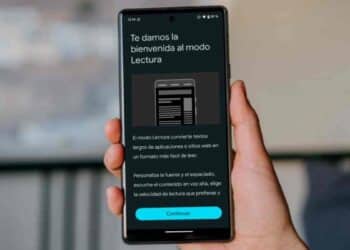 Modo lectura del navegador activado en un móvil, lectura sin anuncios.