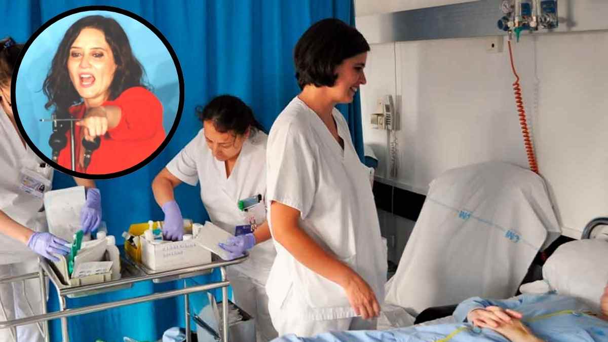 Anuncio de complemento de 280 euros al mes para enfermeras en centros de difícil cobertura de Madrid.