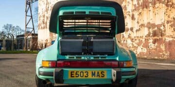 Porsche 911 con motor de F1 usado por Alain Prost en 1987, preparado para la subasta de Monterrey.