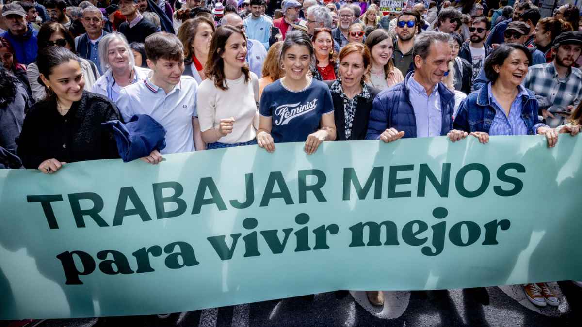 Manifestación por la semana laboral de cuatro días para mejorar la salud mental