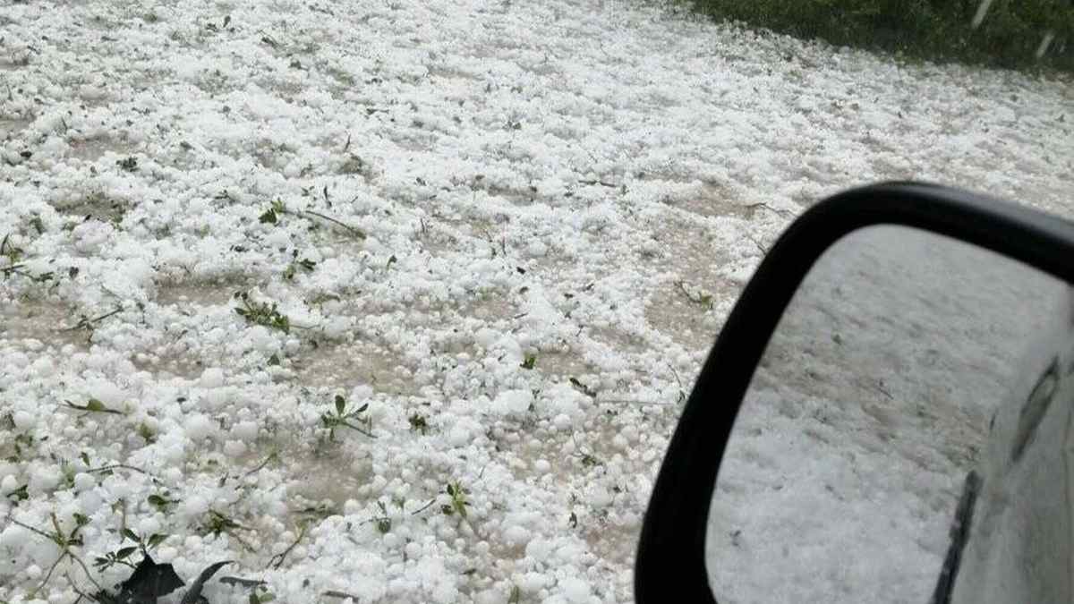 Granizada intensa en España tras tormenta con alerta de AEMET.