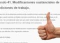 articulo 41 estatuto de los trabajadores modificaciones condiciones laborales.