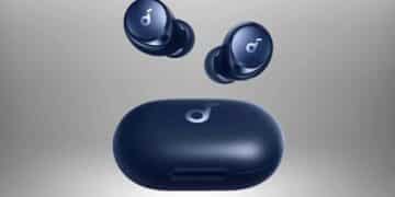 Auriculares Soundcore Space A40 con estuche, 50 horas de autonomía y cancelación de ruido activa.